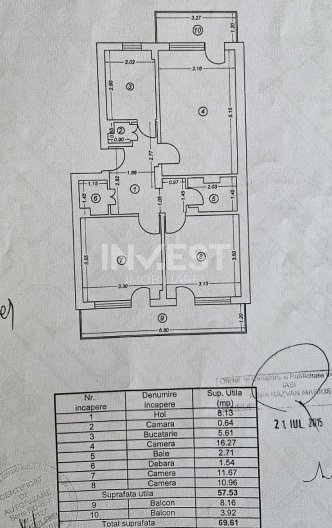 Apartament 3 camere decomandat - etaj 2 - Bulevardul Socola  - 2