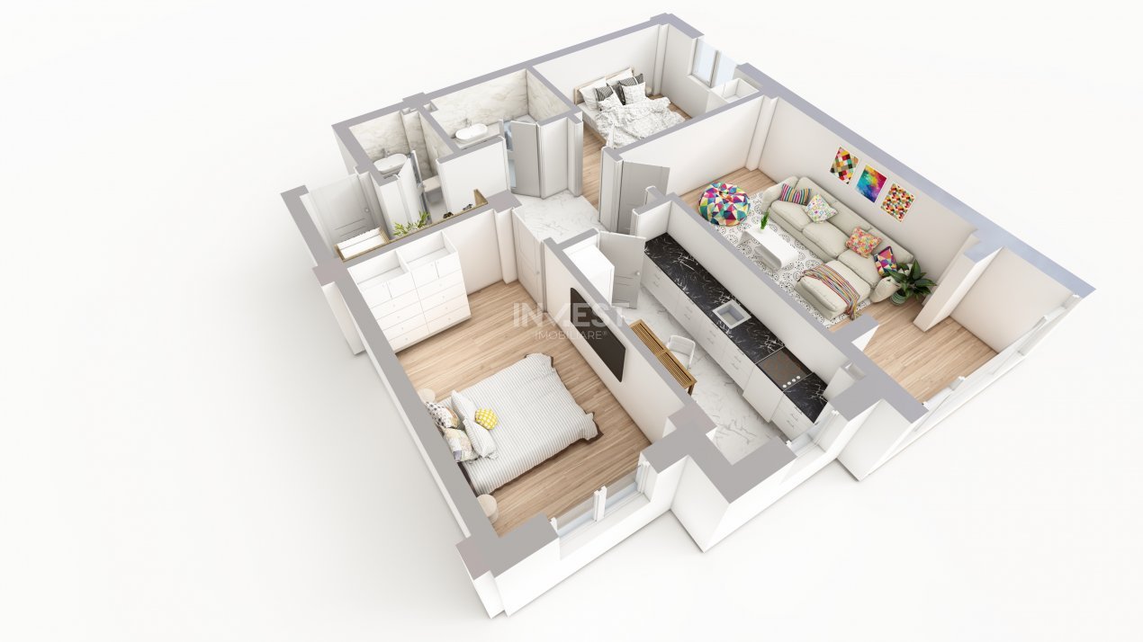 COMISION 0% ! 3 CAMERE BLOC NOU POPAS PACURARI
