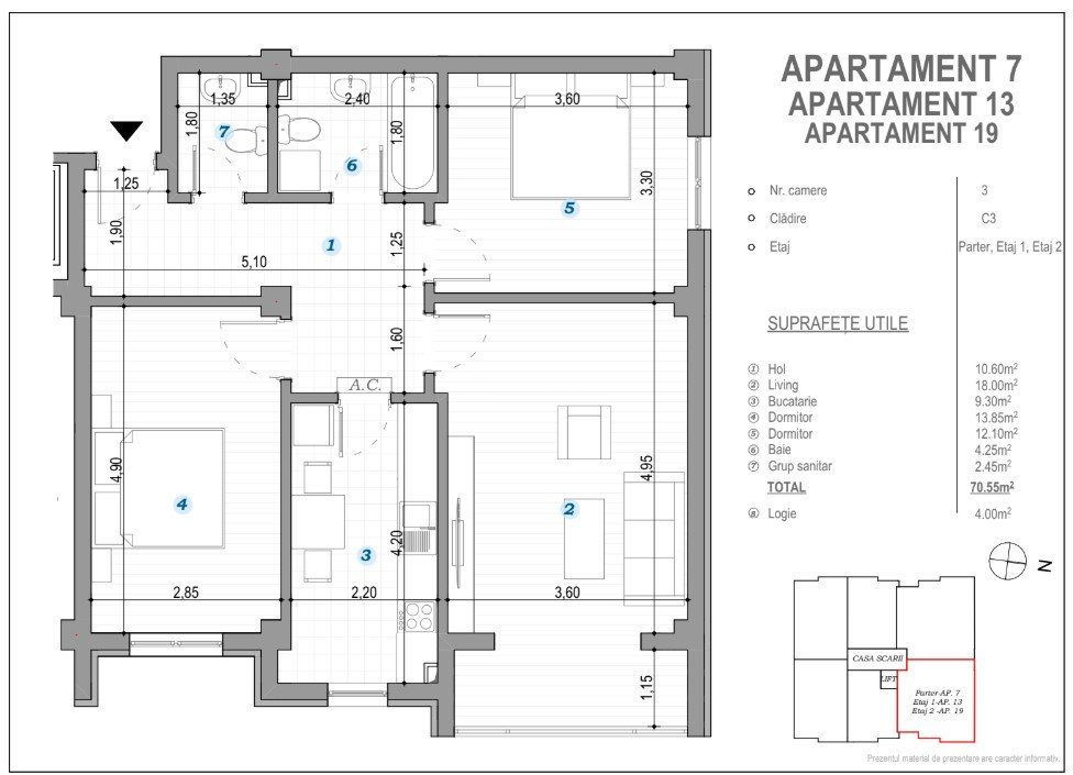 COMISION 0% ! 3 CAMERE BLOC NOU POPAS PACURARI - 6