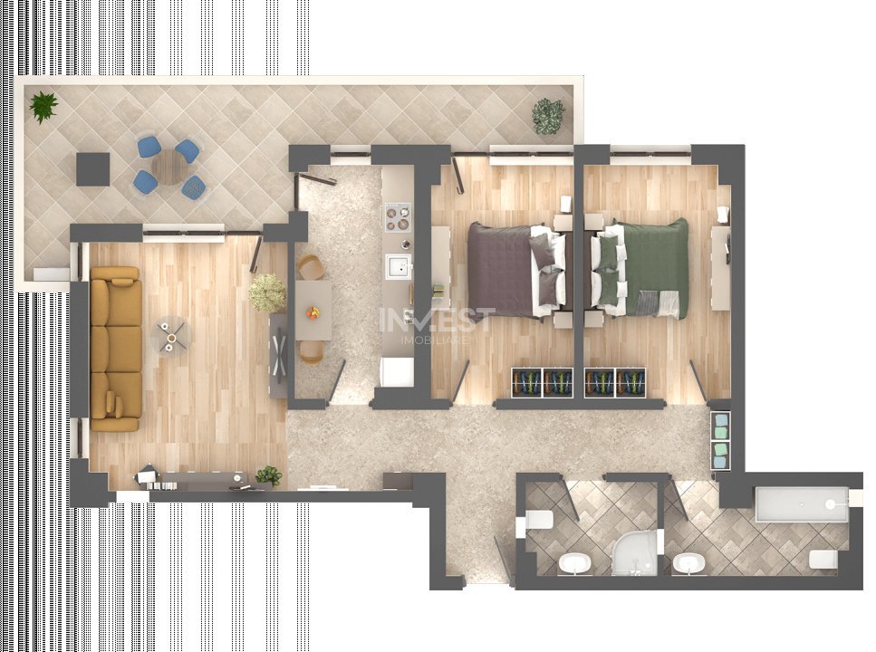 *UNIREA TOWERS* APARTAMENT 3 CAMERE - DECOMANDAT - 4