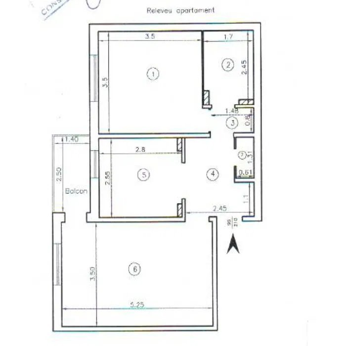 Dacia- Ap 2 camere decomandat, etaj 1, 54mp - 4