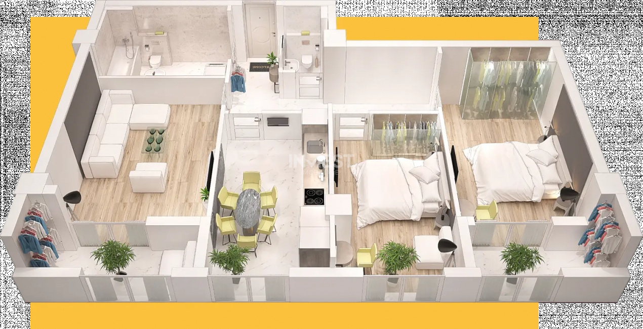 TVA 21% INCLUS *Apartament 3 camere PREMIUM* - 88,30 mp utili - 11