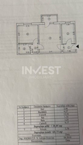 Apartament 2 camere - bloc fără risc - Baza 3 - 6