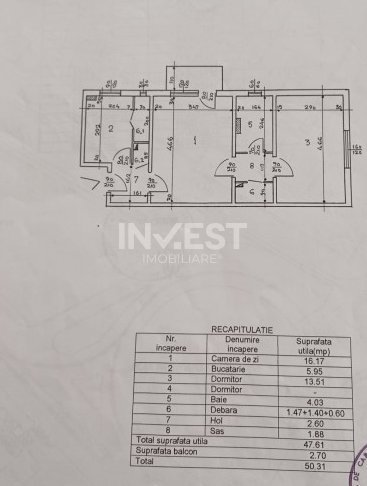 Apartament 2 camere - etajul 2 - Podu Roș
