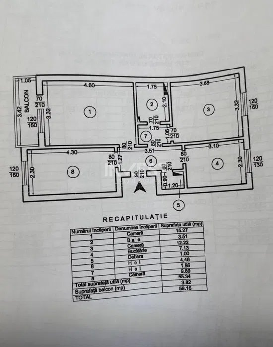 Apartament 3 camere-Tatarasi-Flora-etaj 2 - 7