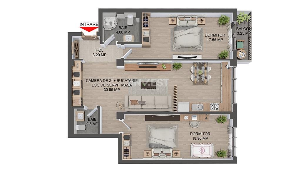 Finalizat: Apartament 3 Camere, 80mp Bloc Nou - 14