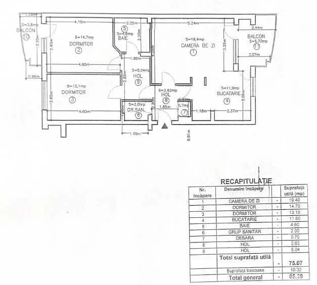 Apartament 3 camere, 2 bai, inclus garaj si boxa, zona Pacurari, Iasi - 23