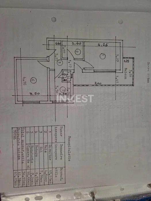Apartament de 2 camere de vanzare in zona Dacia - 63MP  - 6