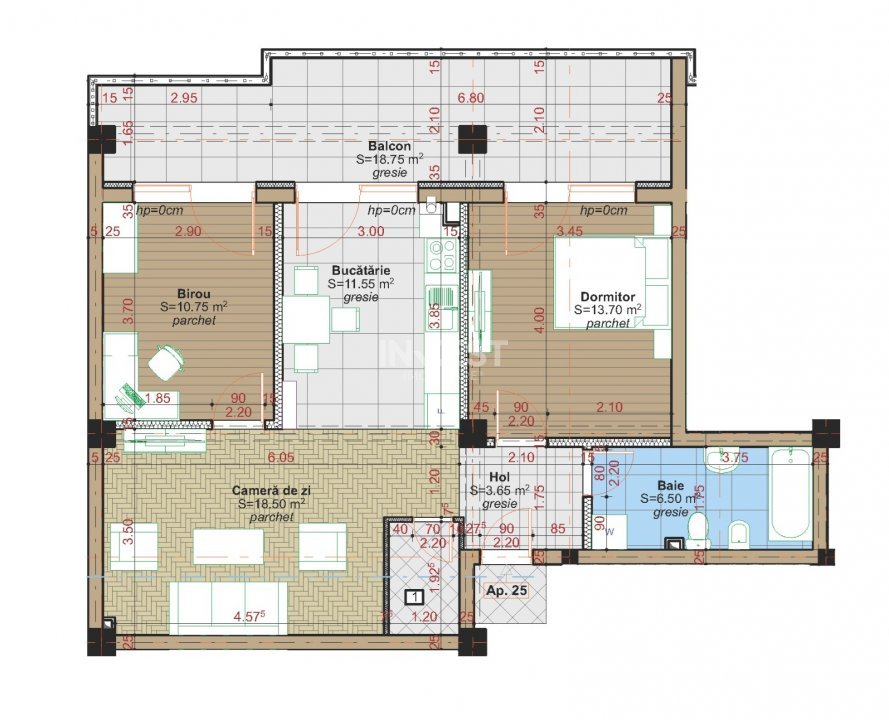 3 CAMERE CU TERASA 19MP TIP PENTHOUSE POPAS PACURARI - 3