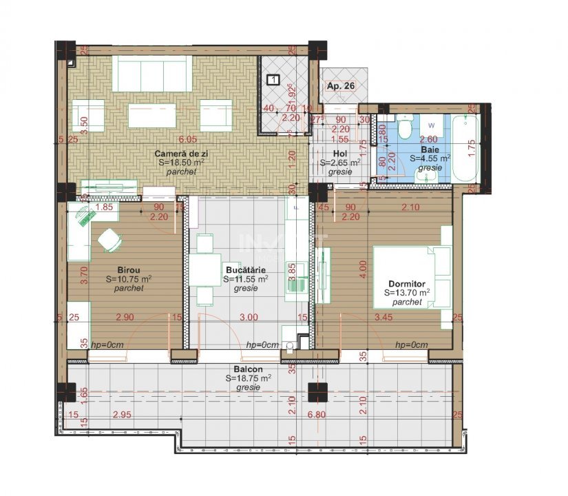 TVA 21% INCLUS! 3 CAMERE CU TERASA 19MP TIP PENTHOUSE POPAS PACURARI - 2