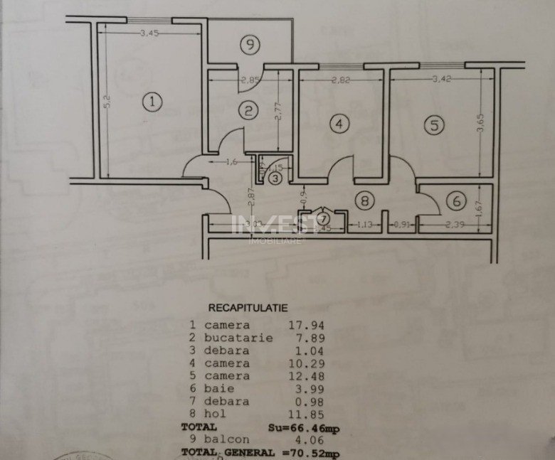 Apartament de vanzare, 3 camere, zona Canta - Scoala Elena Cuza, Iasi - 10