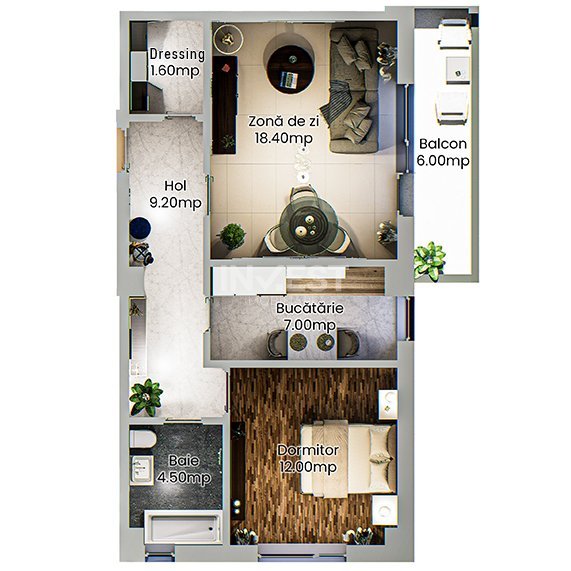 Apartament 2 camere - spațios într-un complex rezidențial modern din Nicolina - 23
