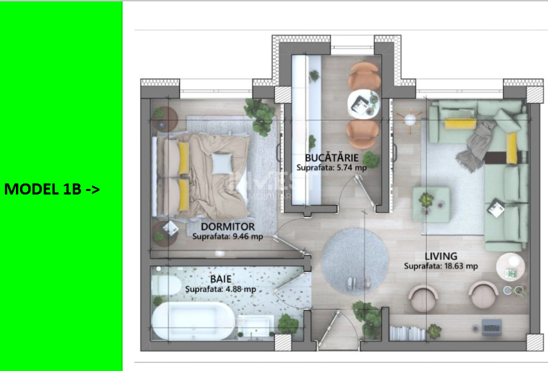 COMISION 0% , LUNCA CETATUII , APARTAMENT CU 2 CAMERE  , TVA INCLUS IN PRET