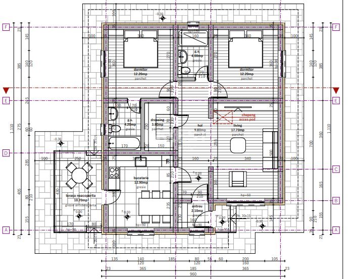 Casa individuala Lunca Cetatuii , 3 camere , 2 bai , dresing , 500 mp de teren  - 4