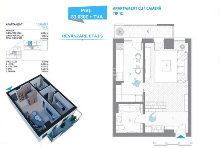 APARTAMENT CU 1 CAMERE , NICOLINA , BLOC NOU 2025 - 7