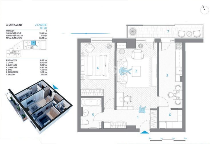 APARTAMENT CU 2 CAMERE , FINALIZAT , ZONA NICOLINA , COMSION 0% - 11