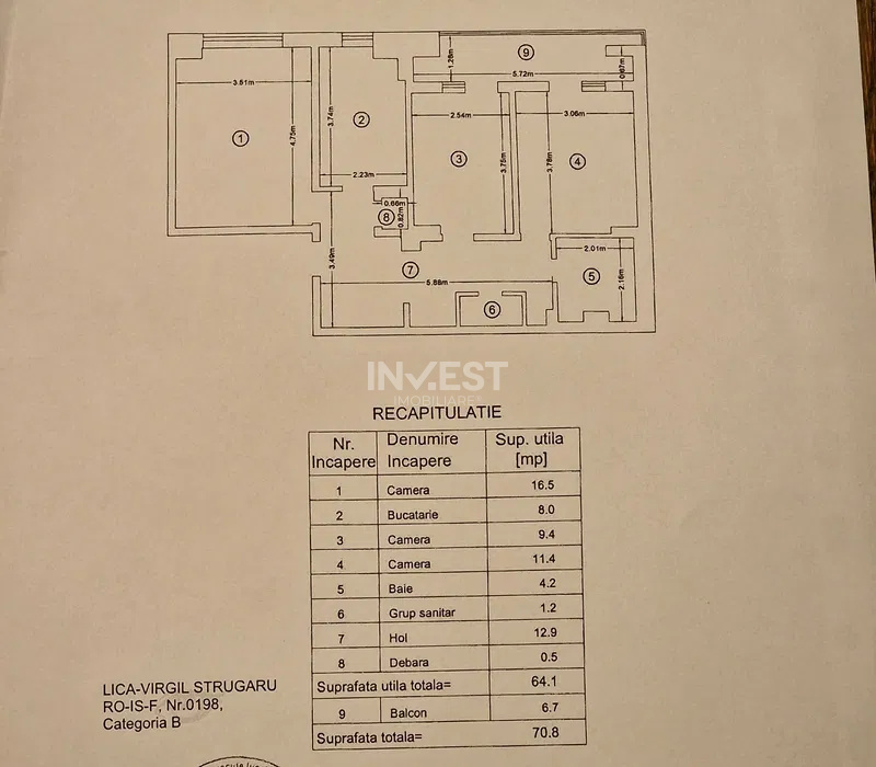 Apartament de vanzare, 3 camere, zona Gara- Rapa Galbena, Iasi - 8