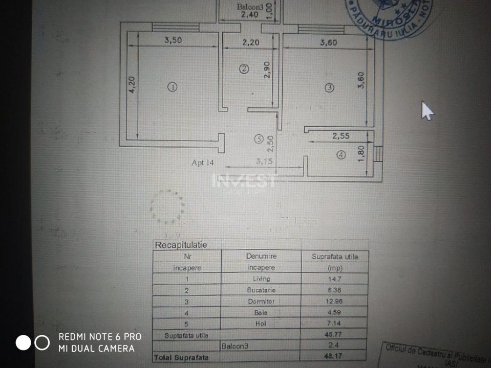 Apartament 2 cam. decomandat, et. 2, Str. Principala, CUG - 6