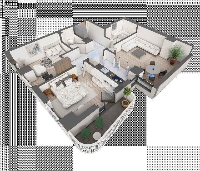 APARTAMENT CU 3 CAMERE DECOMANDAT, 2 BAI , COMPLEX PREMIUM +++, COMISION 0% !!! - 3