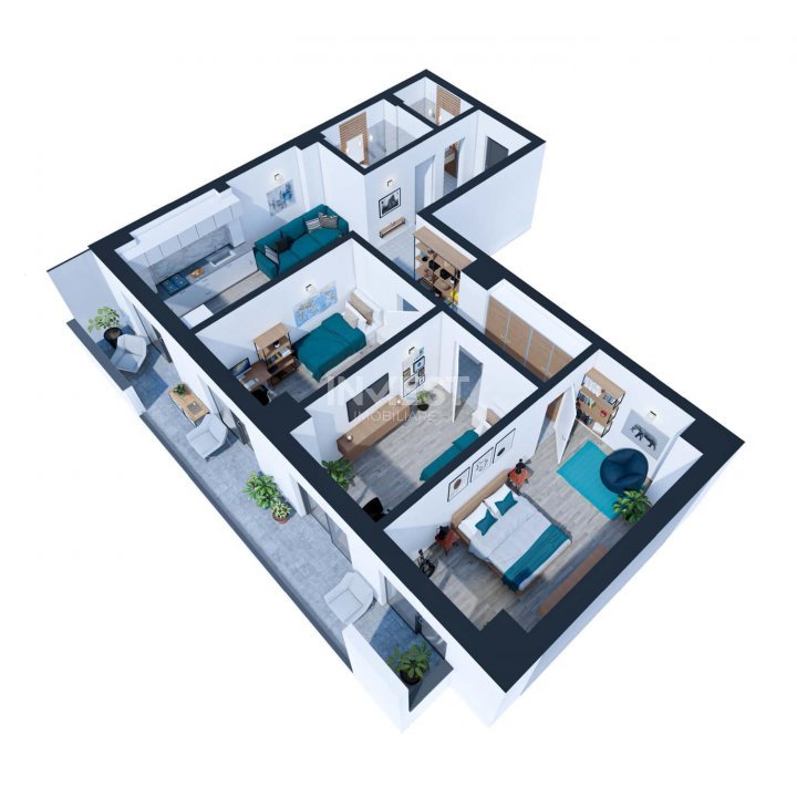 APARTAMENT 4 CAMERE, 103 MP, ETAJ INTERMEDIAR, NICOLINA, comision % !!! - 1