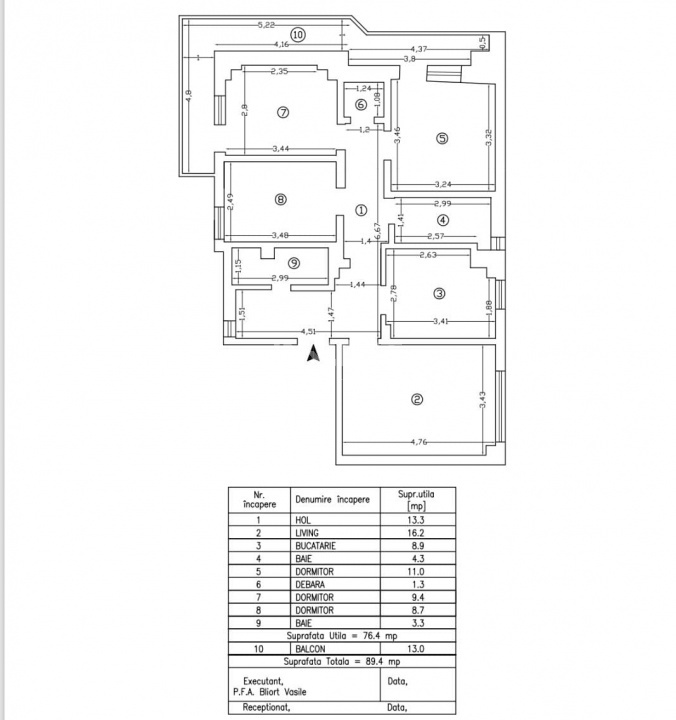 Apartament de vanzare 4 camere si 2 bai, zona Pacurari- Mimoza, Iasi - 1