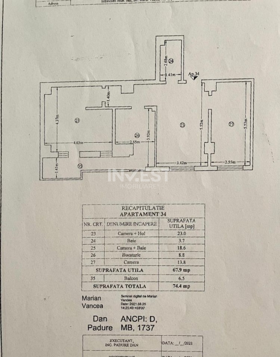 Apartament 3 camere- Bloc nou-etaj intermediar-zona Tatarasi - 8
