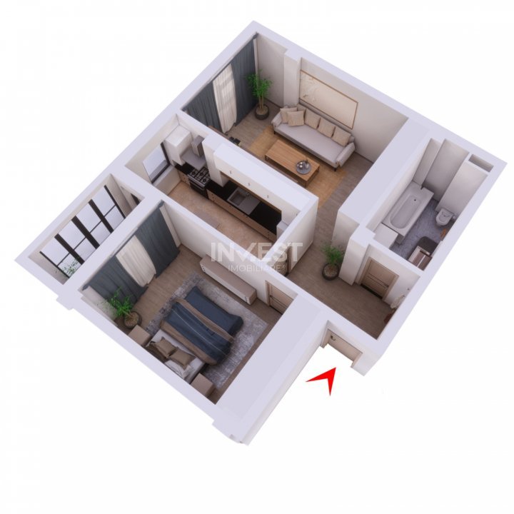 COMISION 0%! 2 CAMERE DECOMANDAT BLOC NOU - 10