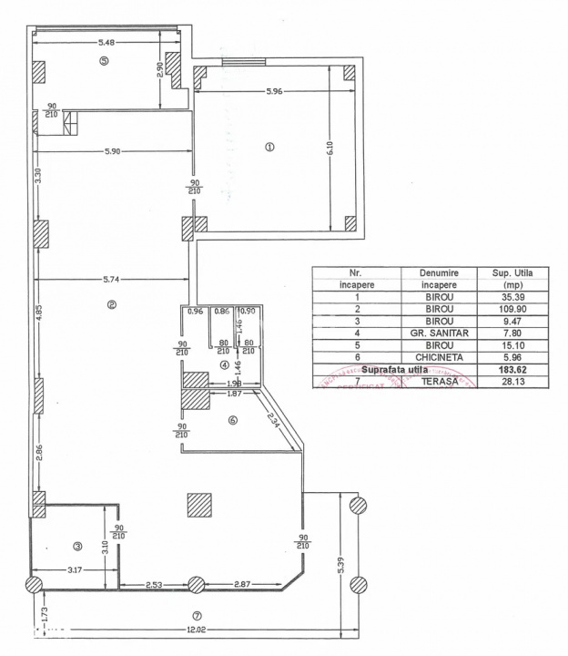 SPATIU DE INCHIRIAT-CENTRUL CIVIC-184 MP - 1