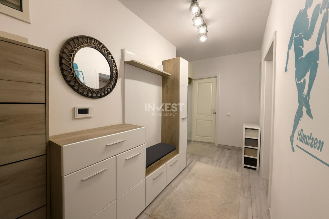 Apartament intabulat cu 2 camere - decomandat, etaj 1, mobilat &amp; utilat - 9