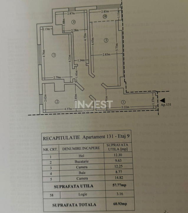 APARTAMENT 2 CAMERE, DECOMANDAT, 61 MP, VISOIANU - 14