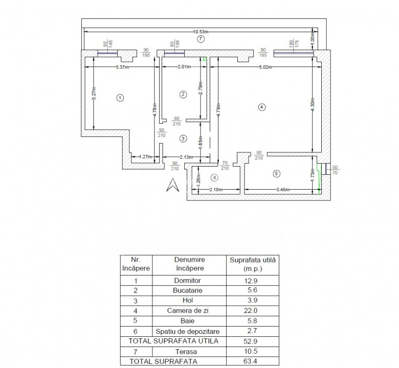 COMISION 0%! 2 CAMERE+ TERASA CU VEDERE PANORAMICA  - 12