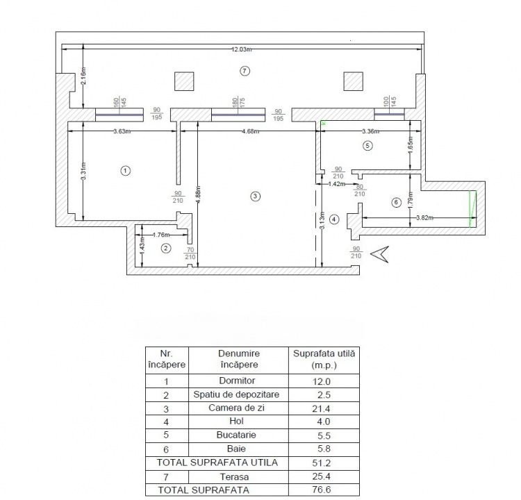 COMISION 0%! 2 CAMERE+ TERASA 25MP CU VEDERE PANORAMICA  - 12