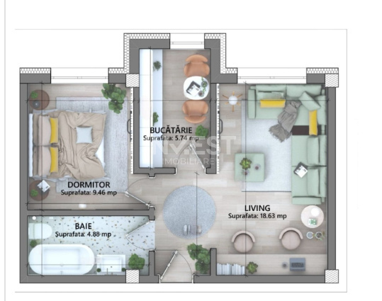 COMISION 0% , LUNCA CETATUII , APARTAMENT CU 2 CAMERE  , TVA INCLUS IN PRET - 9