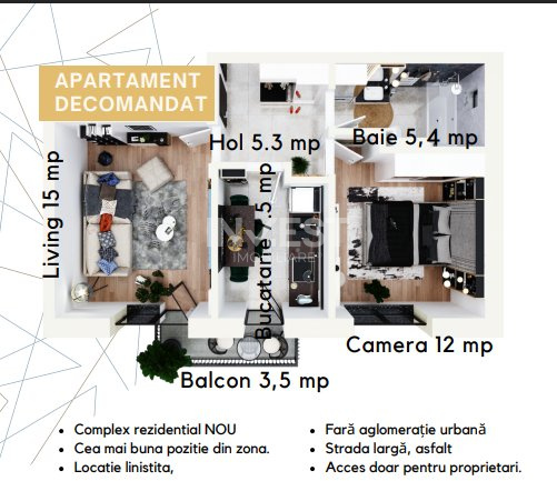 APARTAMENT CU 2 CAMERE, etaj 1 , DECOMANDAT, CAPAT CUG-LUNCA CETATUII - 8